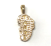 Medium 14 Karat Yellow Gold Lake Tahoe Pendant with Lab Grown Opal.
M